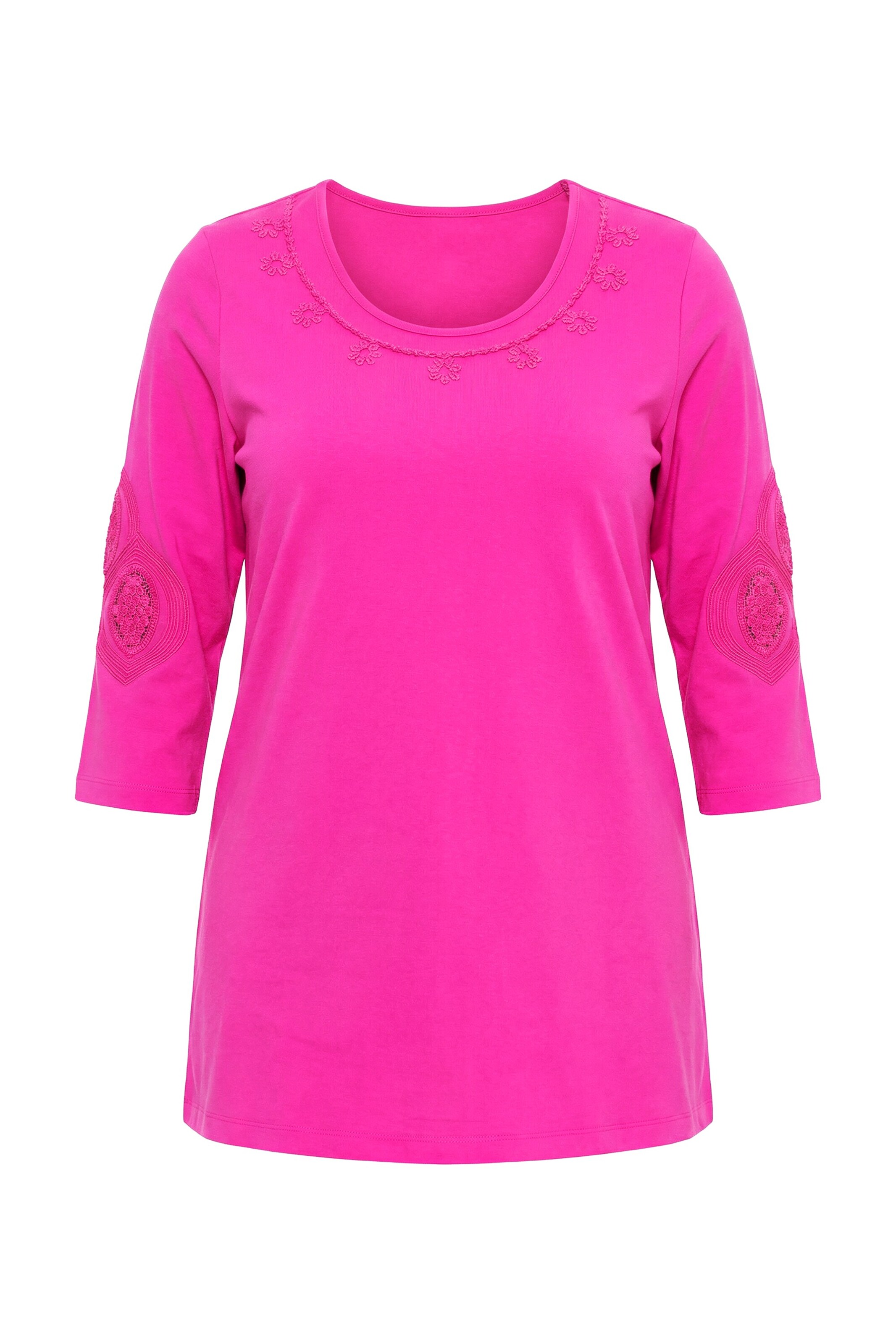 Ulla Popken Shirt in Roze: voorkant