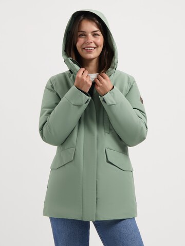Travelin Winterjas 'Lisbet' in Groen: voorkant