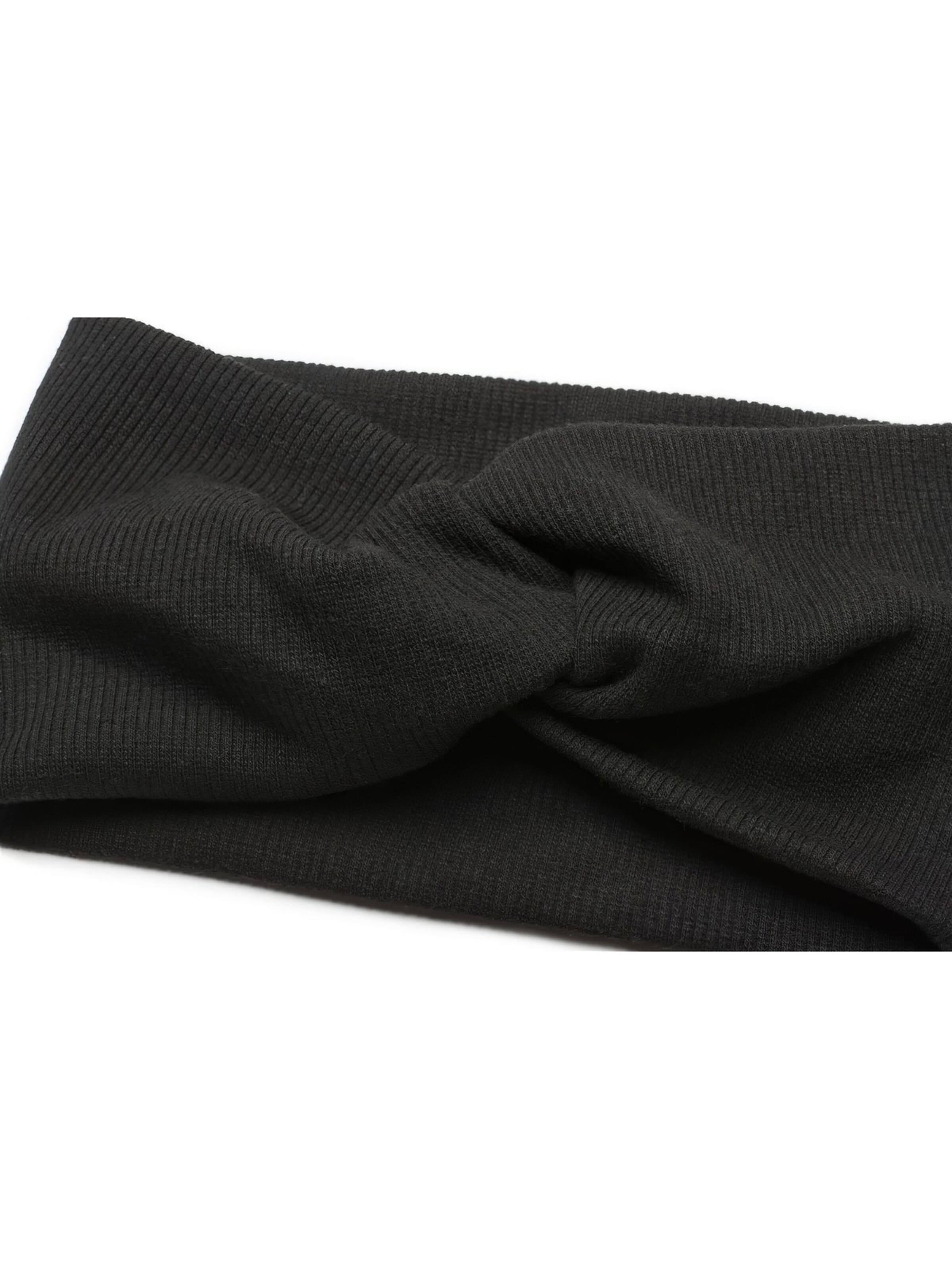 styleBREAKER Haarschmuck 'Feinripp Haarband gedreht'‌‌‌‌‌ in Schwarz