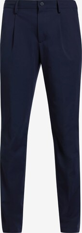 Boggi Milano Kalhoty se sklady v pase – modrá: přední strana