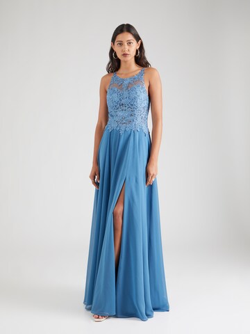 mascara Evening Dress in Blue: front