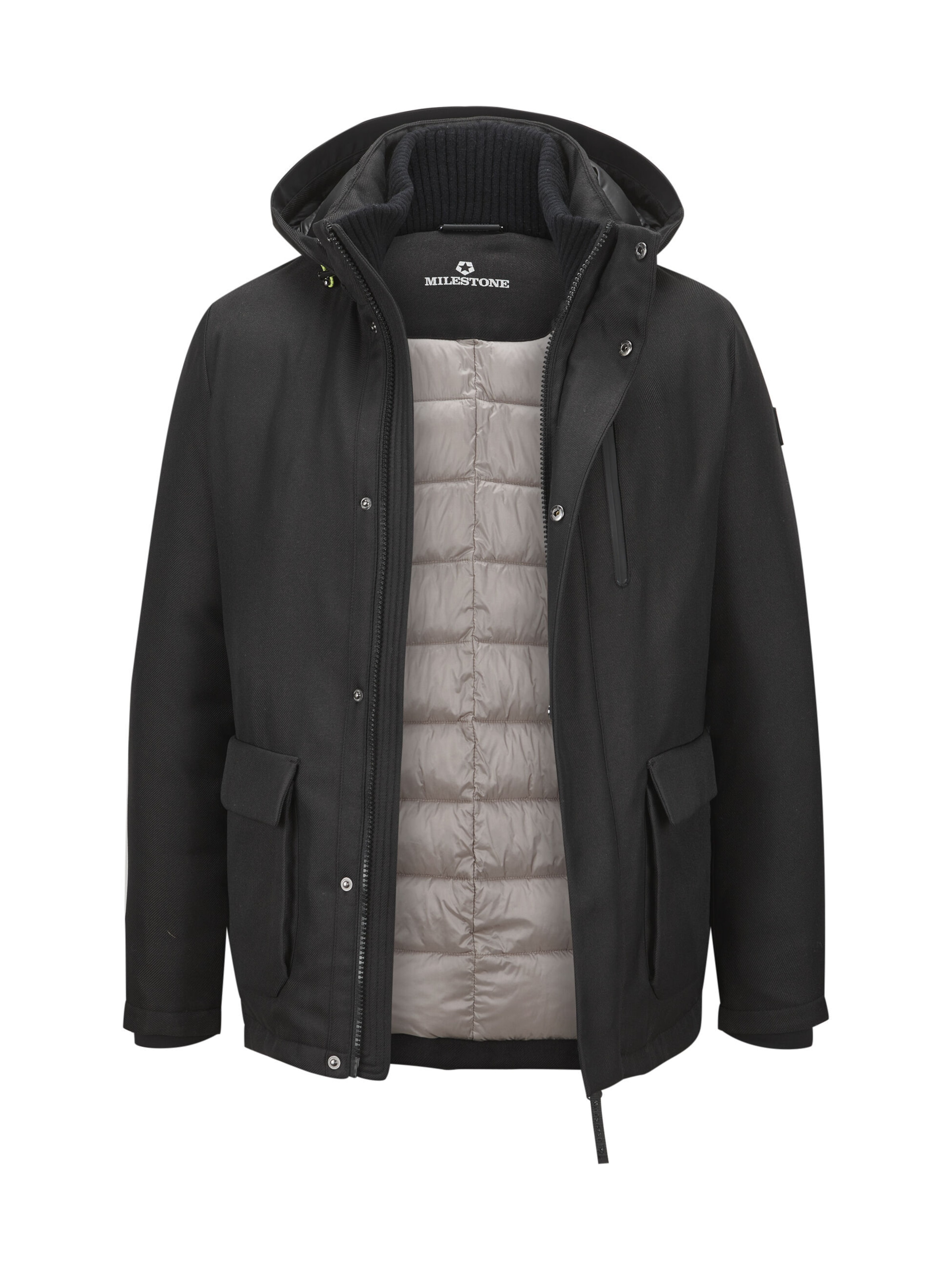 Veste mi-saison 'MSKeith' MILESTONE en noir
