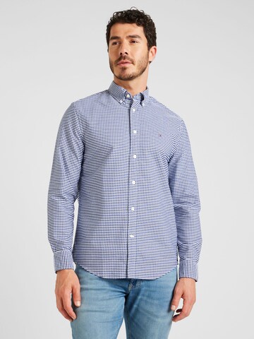 TOMMY HILFIGER Regular fit Overhemd 'Heritage' in Blauw: voorkant