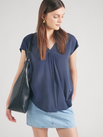 Camicia da donna 'Be44tsy' di ZABAIONE in blu: frontale