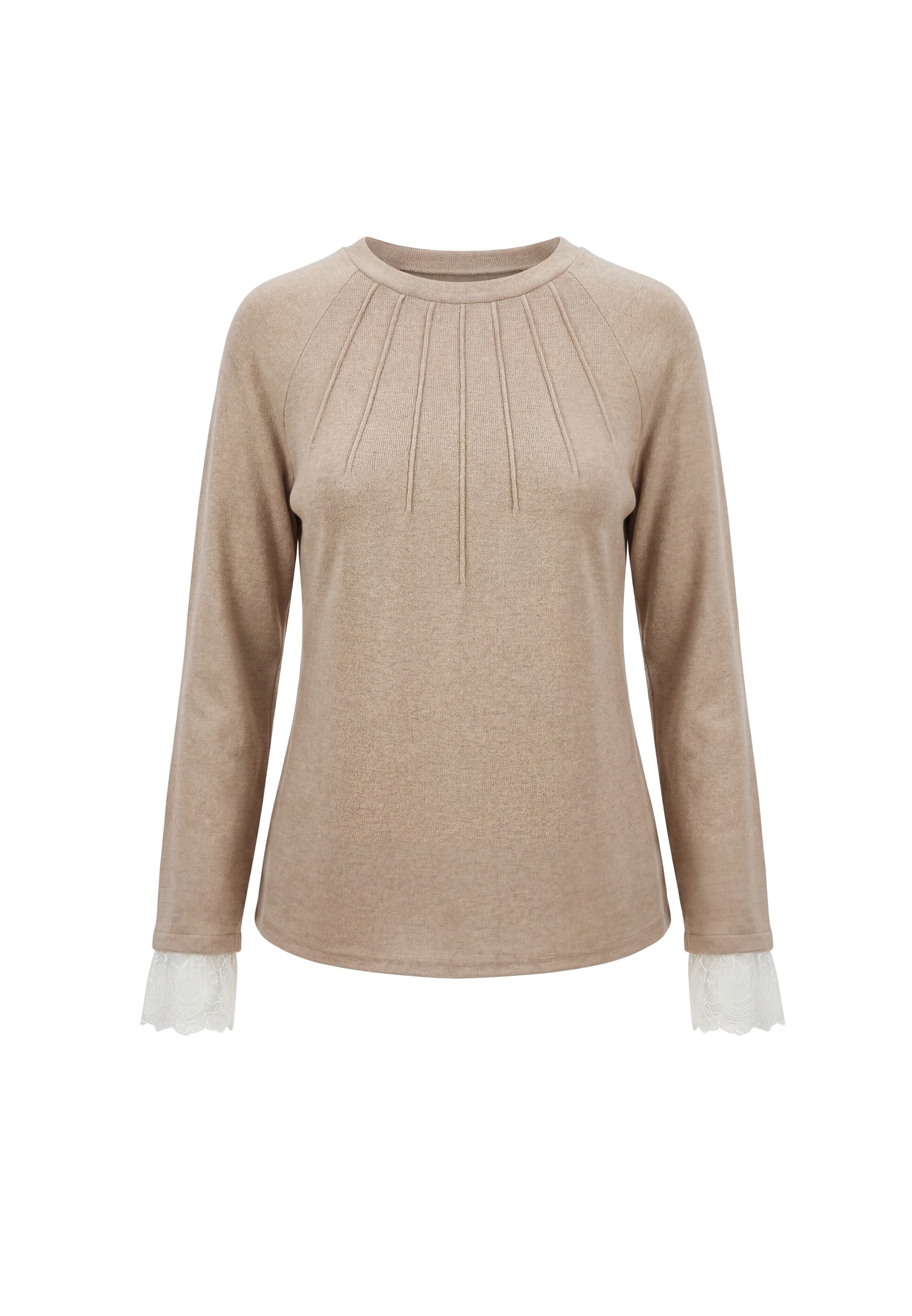usha BLUE LABEL Shirt in Beige: voorkant