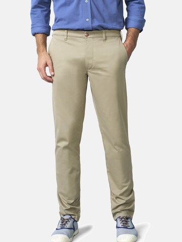 MEYER Regular Chino 'M5 Move' in Grijs: voorkant