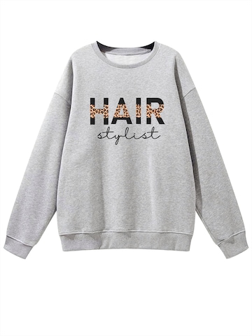 GORHEY - Sudadera 'Women's Pullover with Letter Print, Loose Fleece Pullover for Autumn/Winter' en gris
