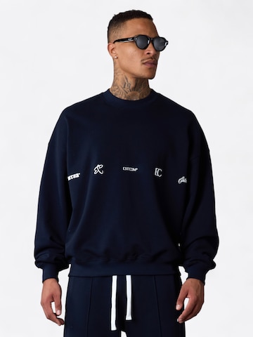 Sweat-shirt ' Logos Oversized ' ESTEEM en bleu : devant