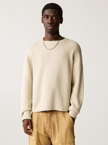 Pull&Bear Pullover in Weiß: Vorderseite