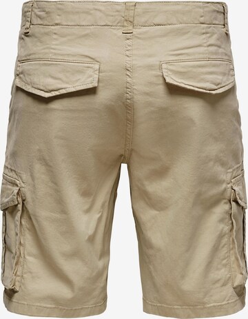 Only & Sons Regular Cargo trousers 'Mike' in Beige