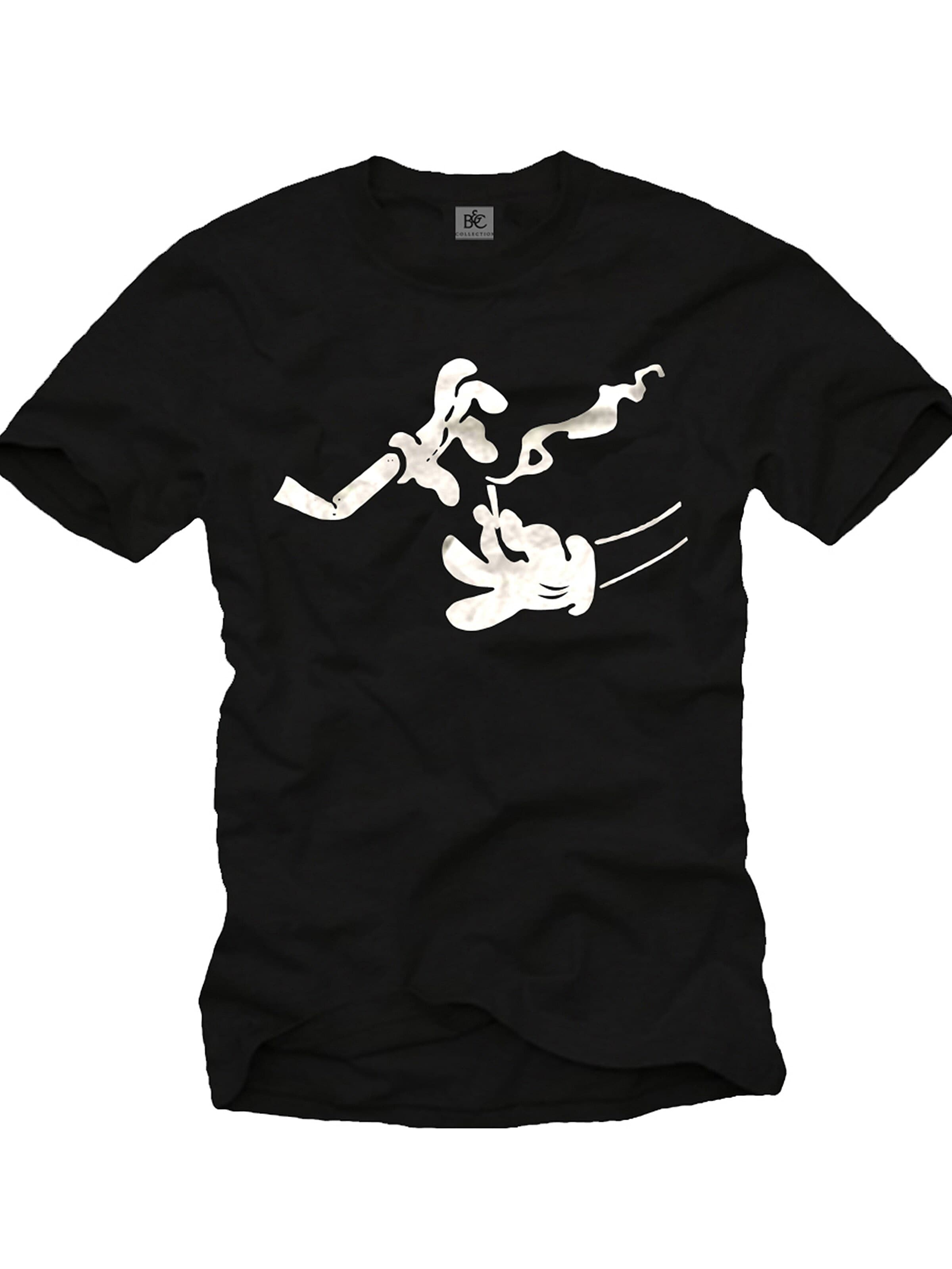 MAKAYA Shirt 'Splif'‌‌‌‌‌‌ in Schwarz: Vorderseite