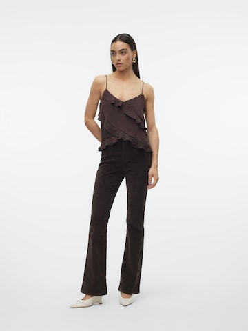 évasé Jean 'VMFLASH' VERO MODA en marron