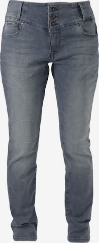 Miracle of Denim Regular Jeans 'Rita' in Grey: front