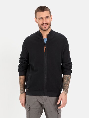 CAMEL ACTIVE Knit cardigan in Black: front