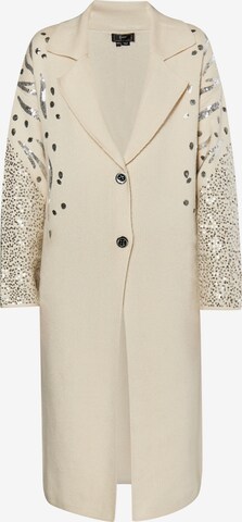 faina Gebreid vest in Beige: voorkant