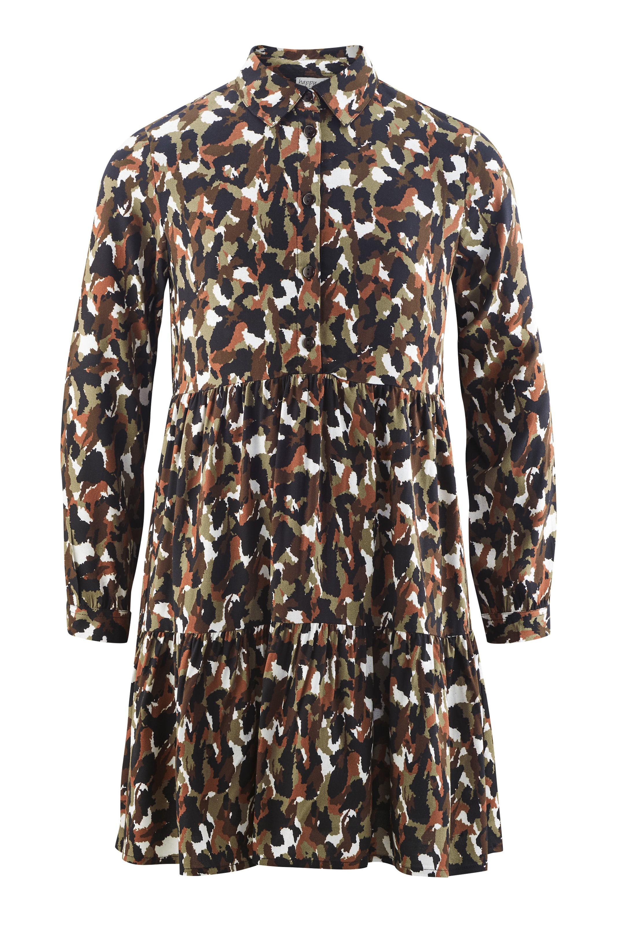 happy girls Φόρεμα σε καφέ: μπροστά