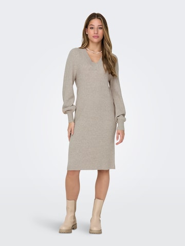 ONLY Knit dress 'KATIA' in Brown: front