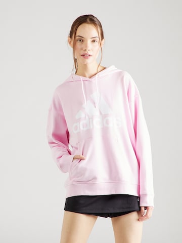 ADIDAS SPORTSWEAR - Sweatshirt de desporto 'Essentials Big Logo French Terry' em rosa: frente