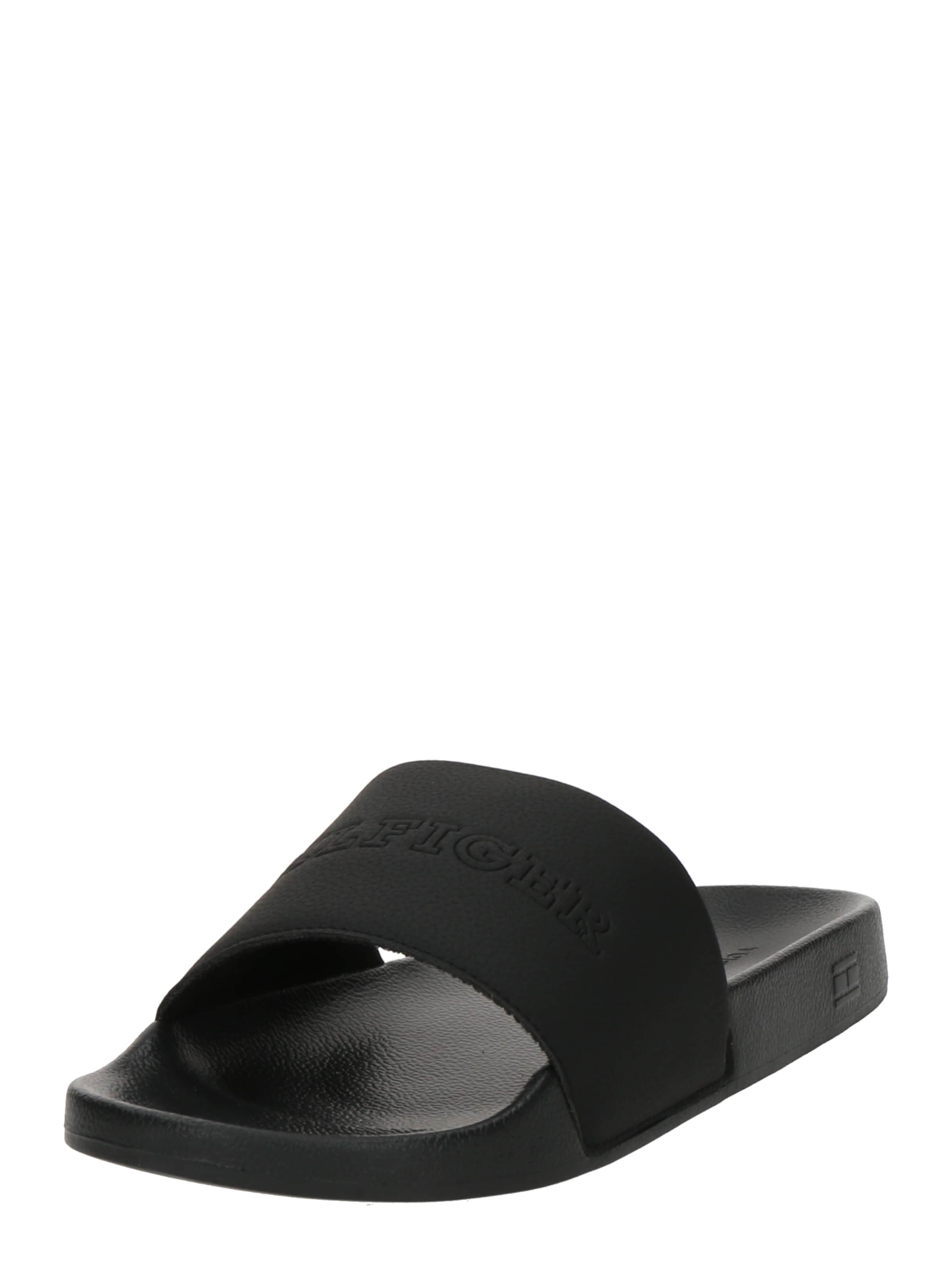 TOMMY HILFIGER Pantolette 'TUMBLE' in Schwarz: Vorderseite