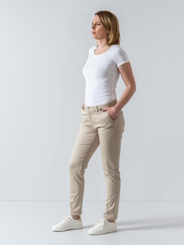 Slimfit Pantaloni chino 'Chiva 7500' di W. Wegener in beige