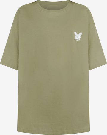 T-shirt oversize 'Payton' Smilodox en vert : devant