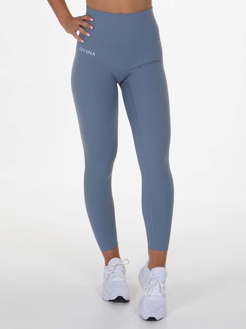 Divina Skinny Sportbroek 'Ortus' in Blauw: voorkant