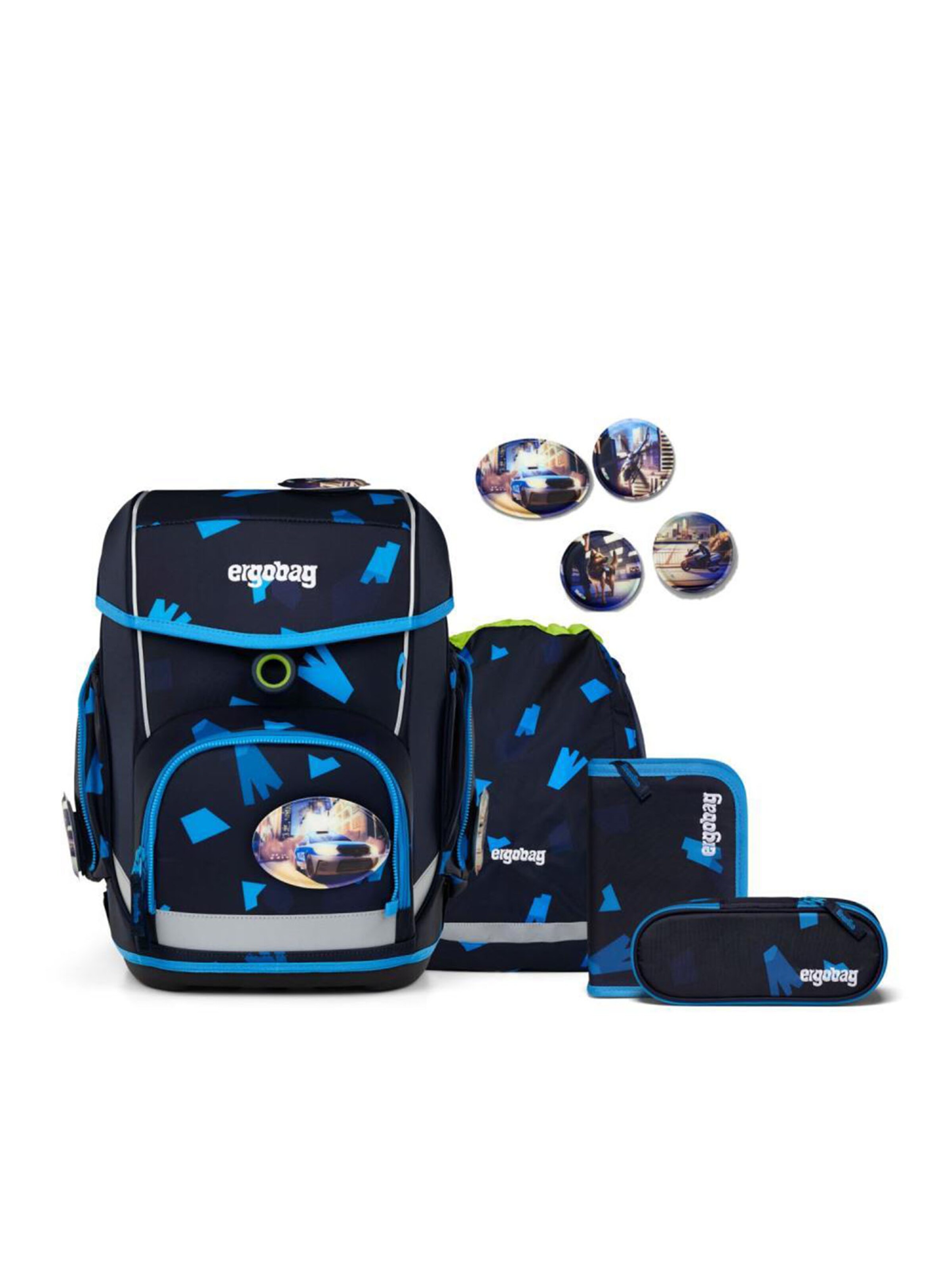 ergobag Rucksack 'Cubo Set 5 tlg'‌‌‌‌‌‌‌‌‌ in Blau: Vorderseite