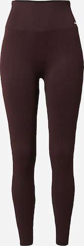Skinny Pantaloni sportivi di Aim'n in marrone: frontale