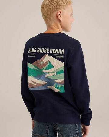 WE Fashion Sweatshirt in Blue: front