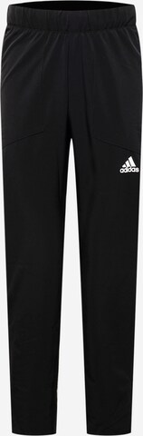 ADIDAS SPORTSWEAR Workout Pants 'Train Icons ' in Black: front