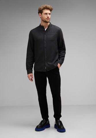 Street One MEN Regular Fit Hemd in Schwarz