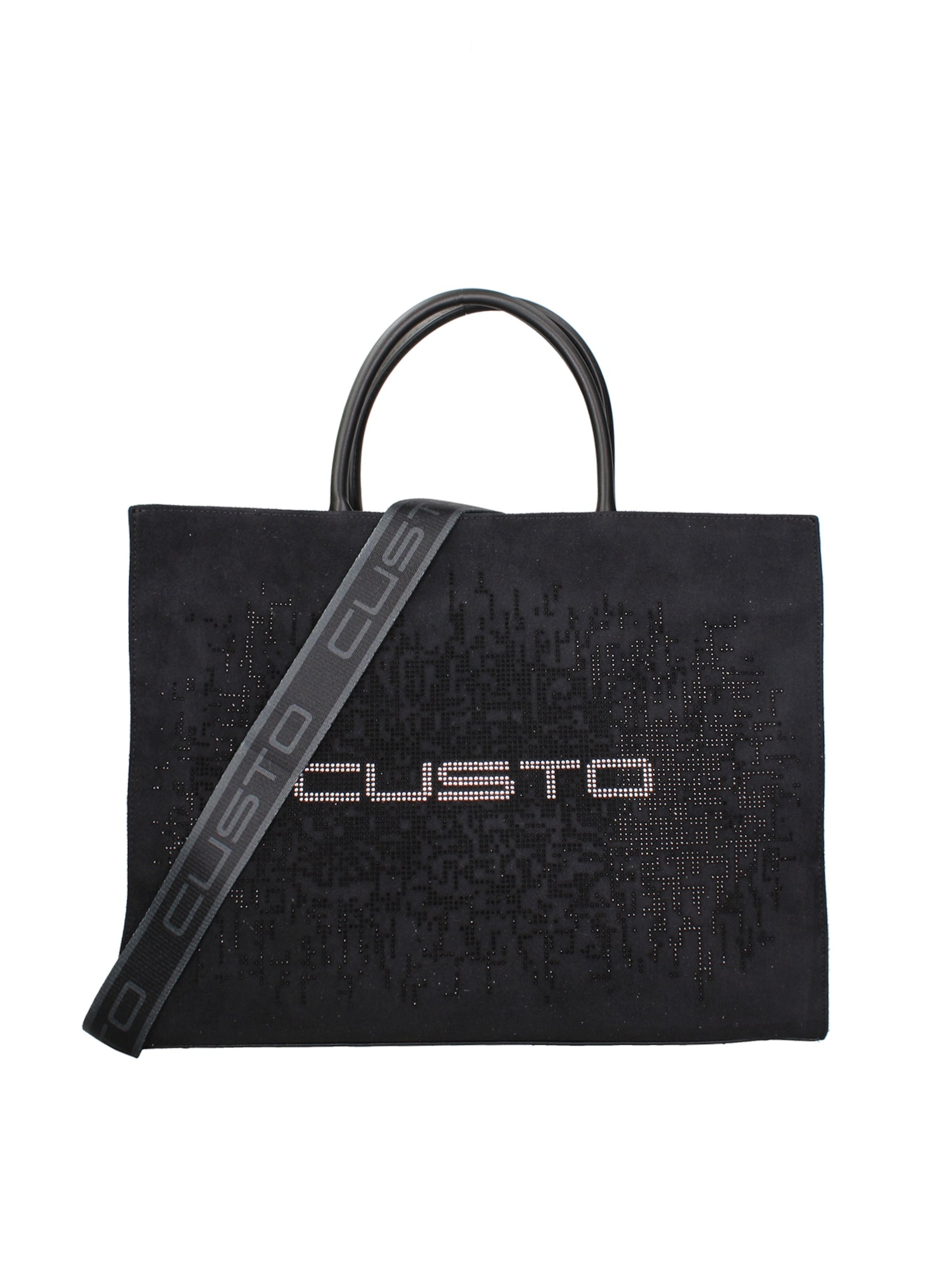 Borsa a spalla di Custo Barcelona in nero: frontale