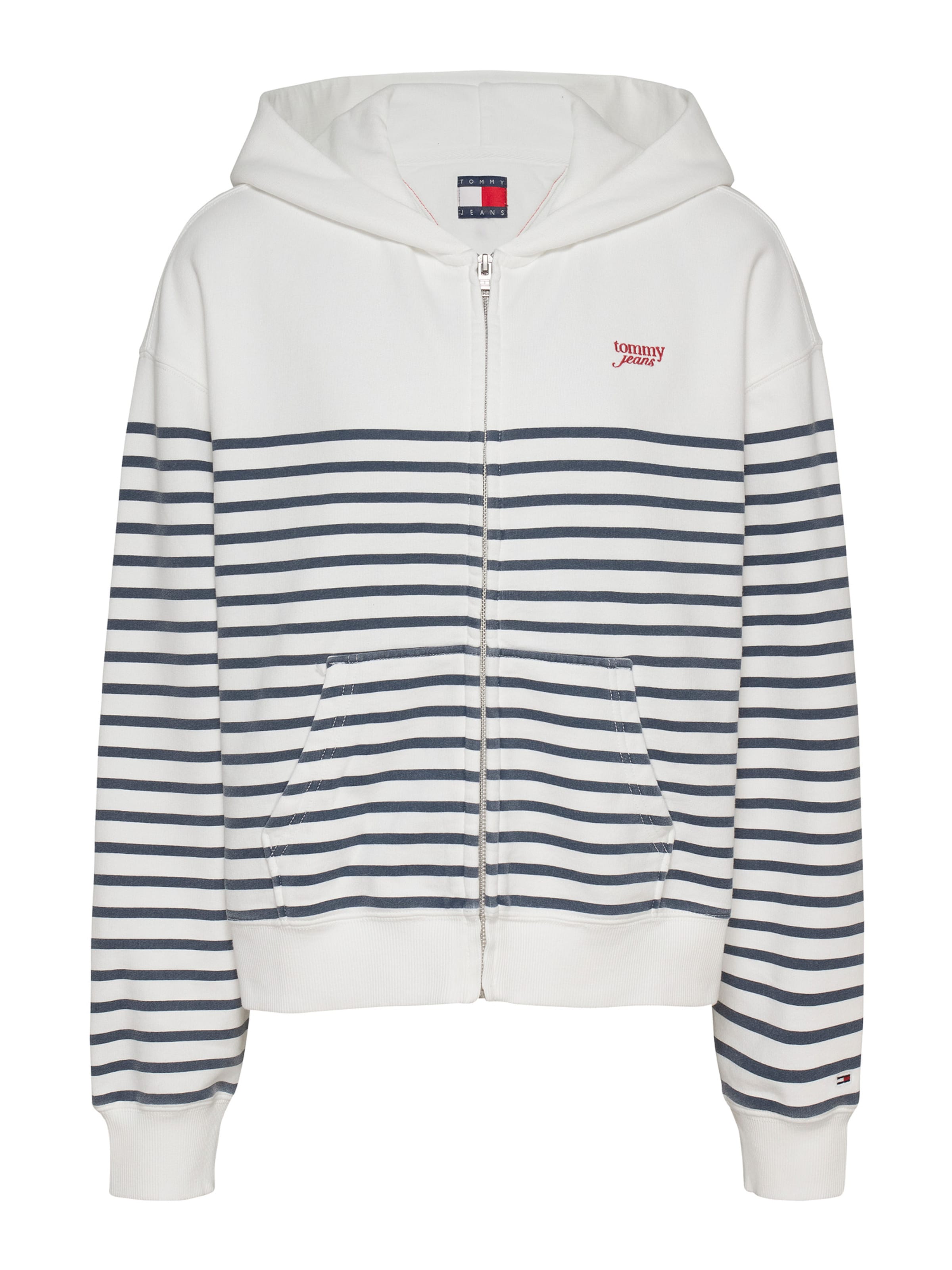 Tommy Jeans Tepláková bunda - Biela: predná strana