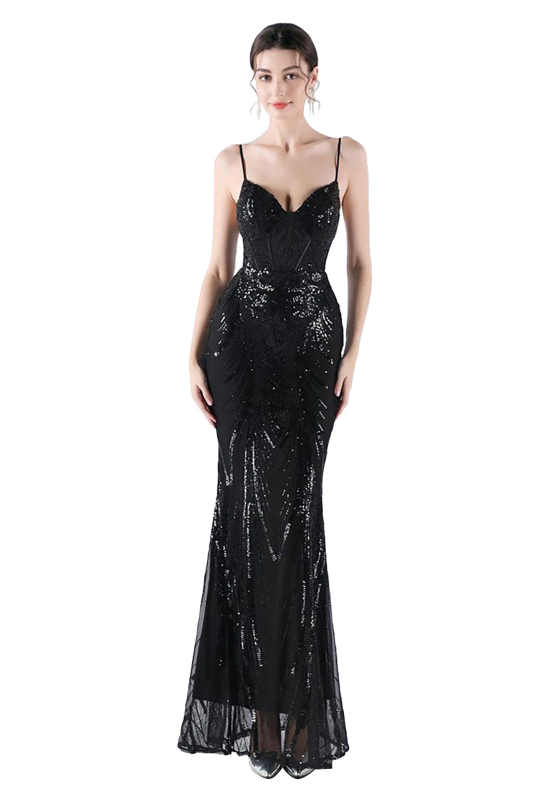 Moda Minx Abendkleid 'Gabrielle' in Schwarz: Vorderseite