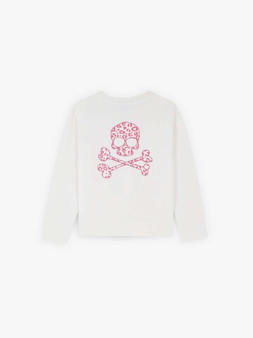 Scalpers Sweatshirt 'Skull' i hvid: forside