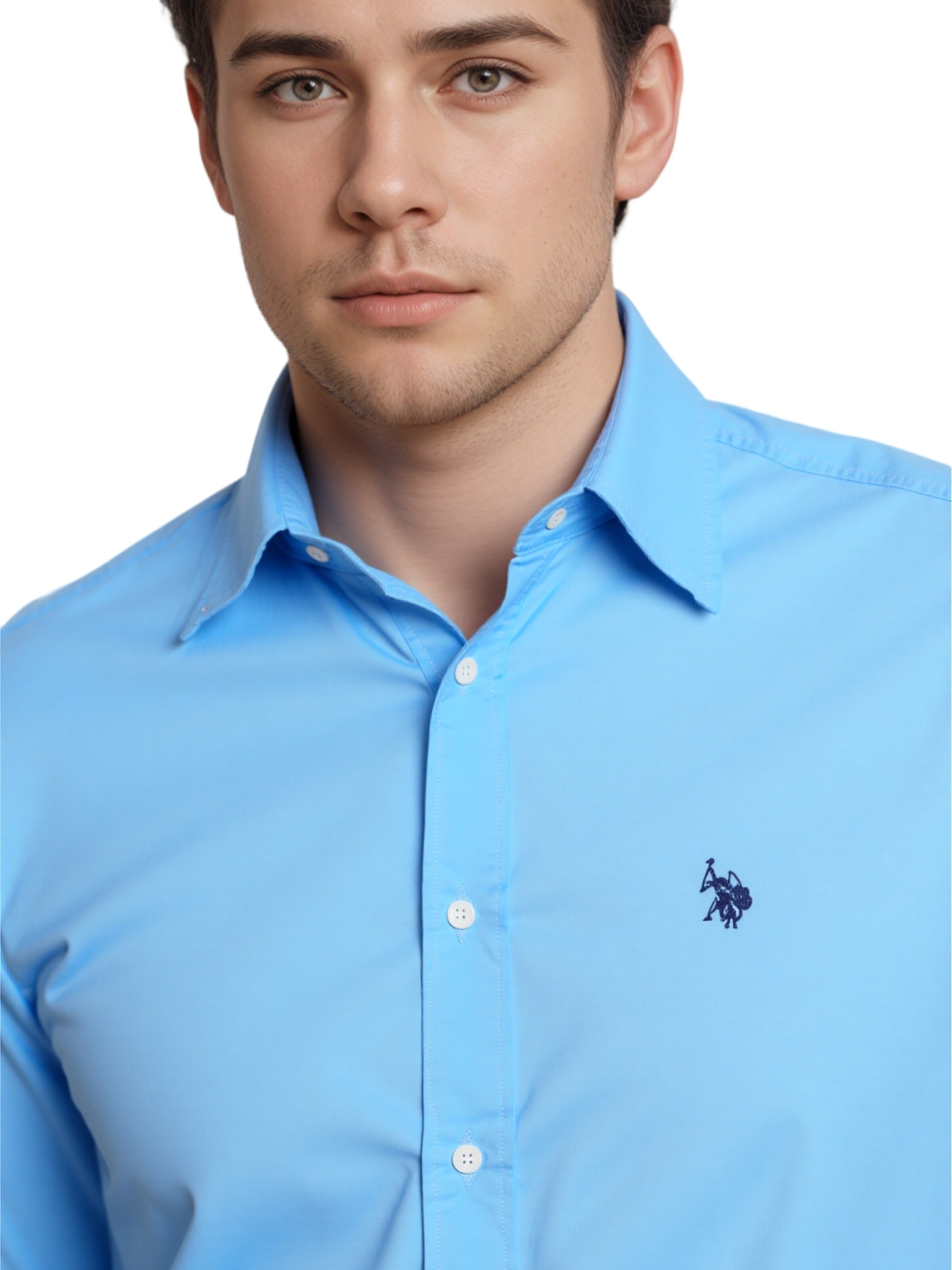 U.S. POLO ASSN. Regular Fit Skjorte i blå