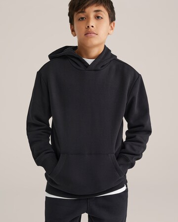 Bluză de molton de la WE Fashion pe negru: față