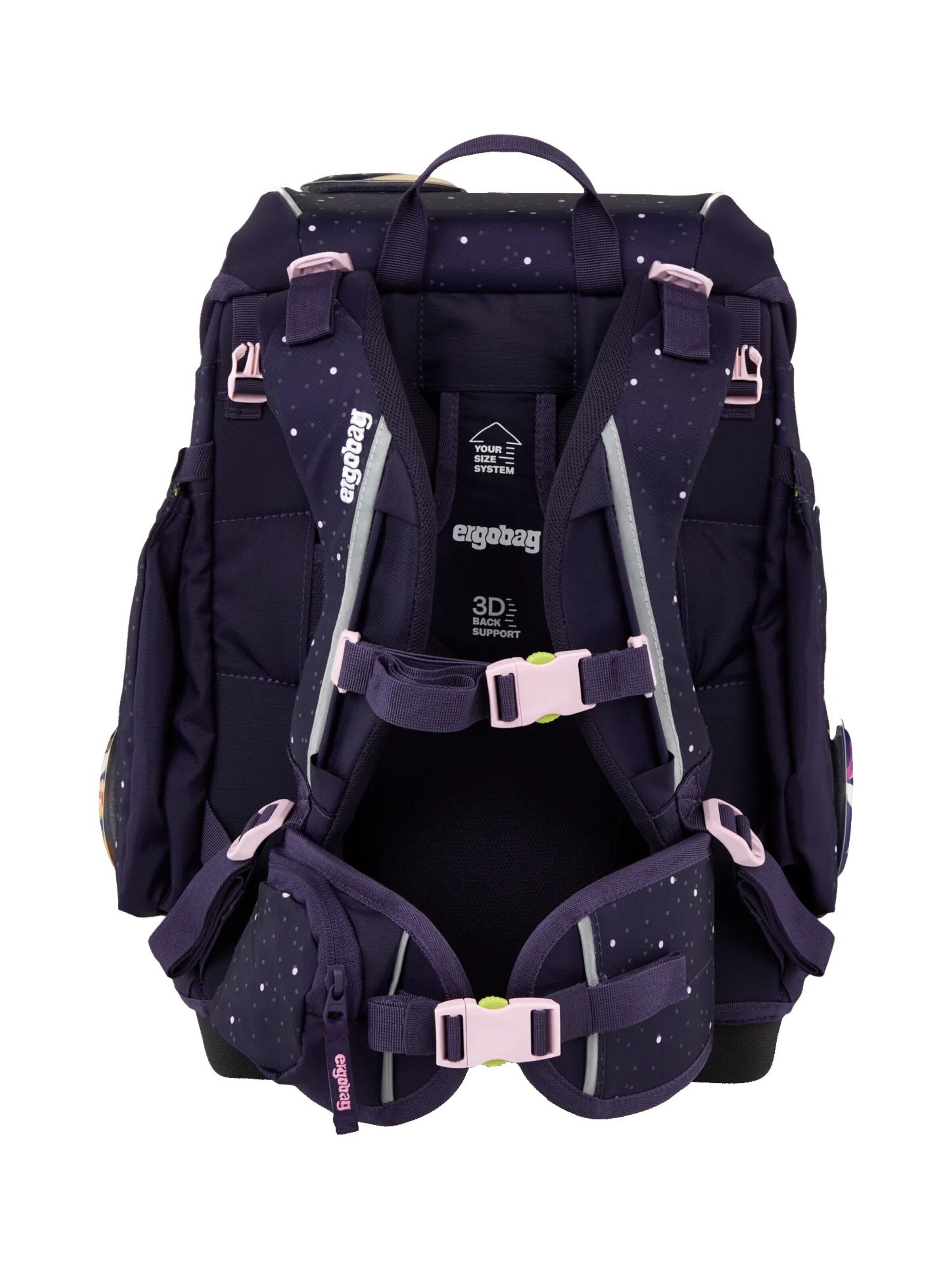 ergobag Backpack 'Schulranzen-Set cubo Set' in Purple