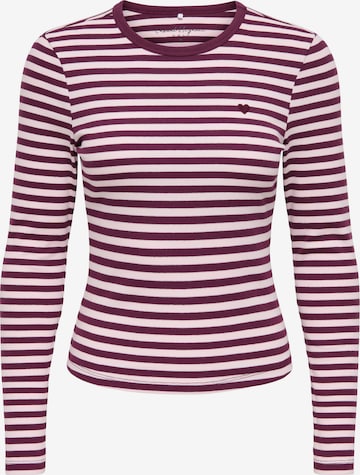 ONLY - Camiseta 'ONLVAL' en lila: frente