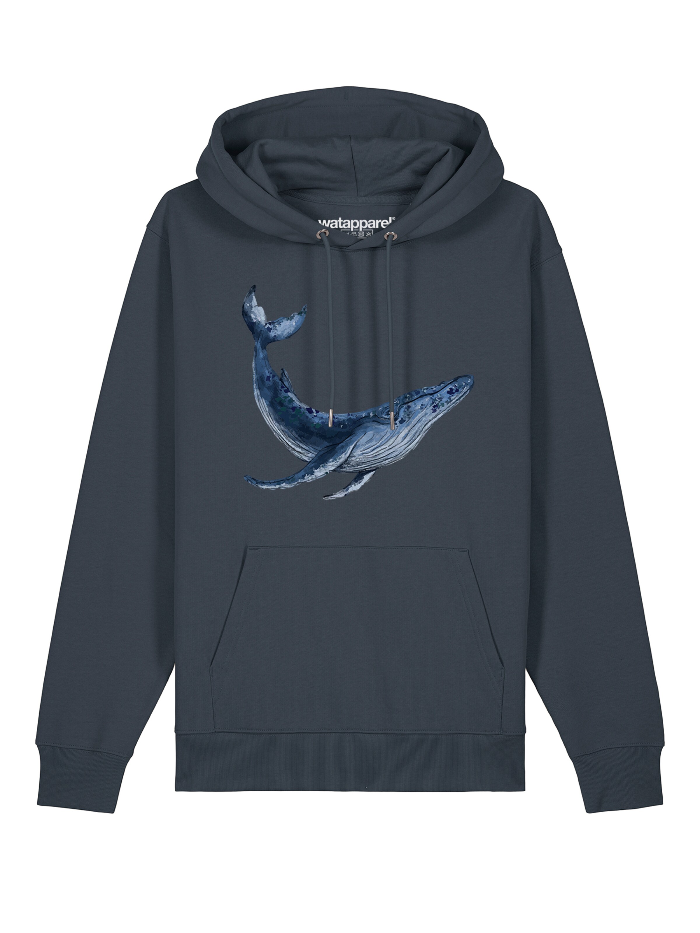 Watapparel Sweatshirt ' Wal ' in Grau: Vorderseite