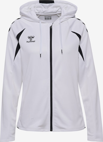 Veste de survêtement Hummel en blanc : devant