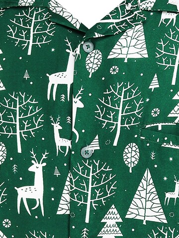 King Kameha Regular fit Button Up Shirt 'Christmas Reindeer' in 