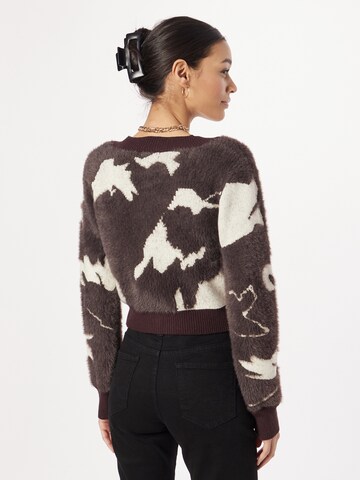 Nasty Gal Knit cardigan in Brown