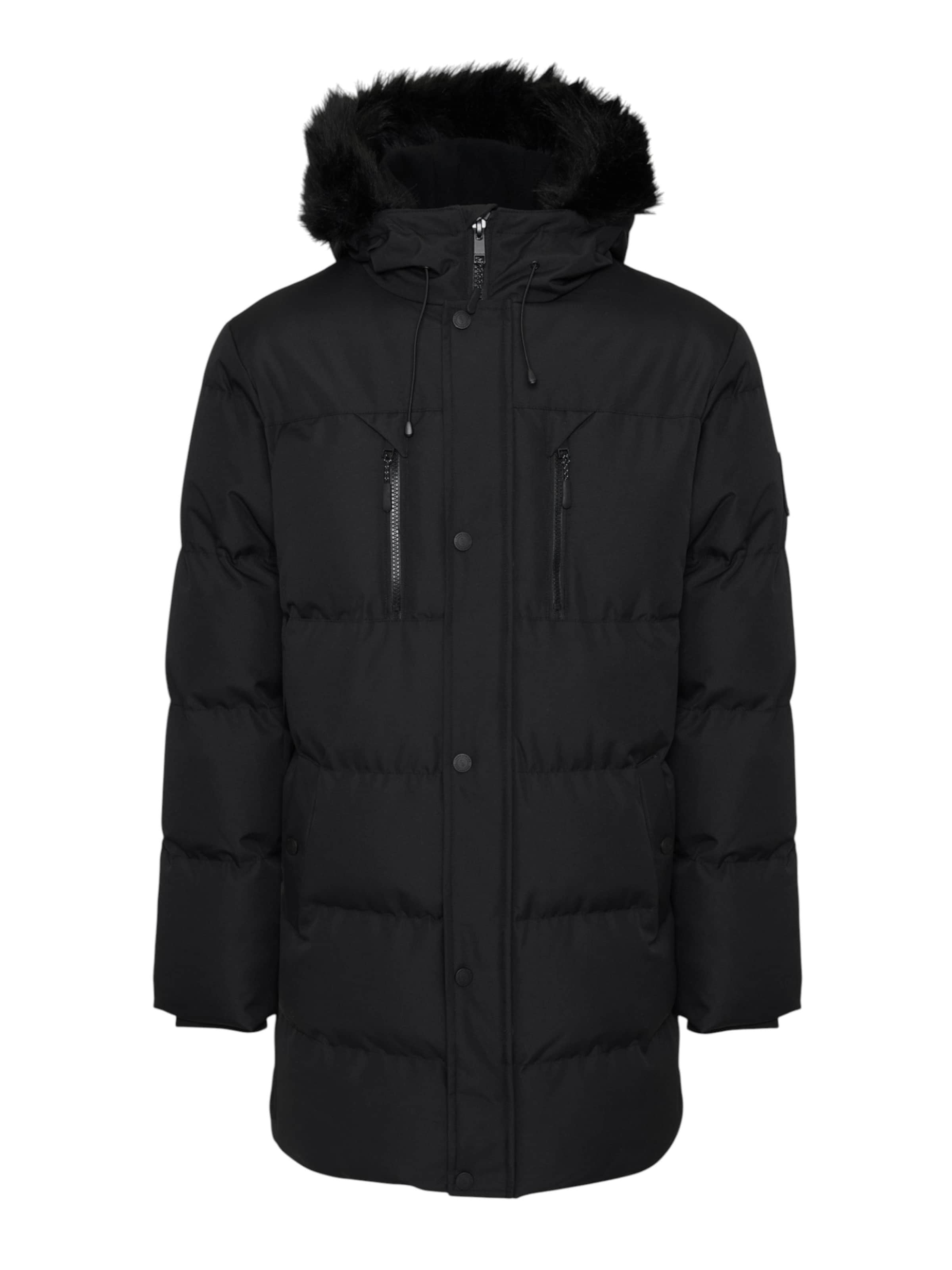 Threadbare Mantel 'Felipe' in Schwarz: Vorderseite