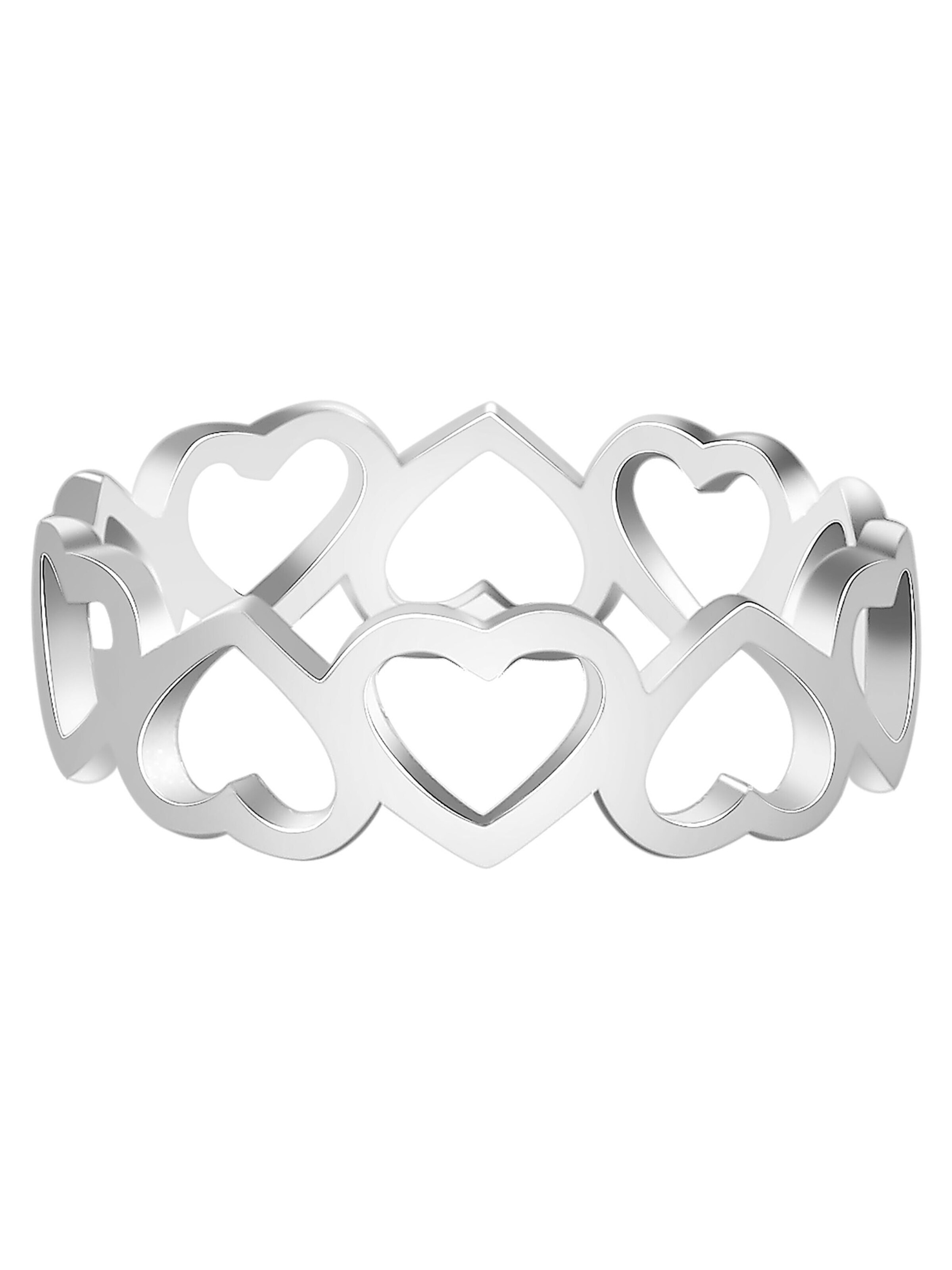 Akzent Ring '"Abbey" aus 925 Sterlingsilber, rhodiniert, langlebig, Gr. 54-60' in Silver