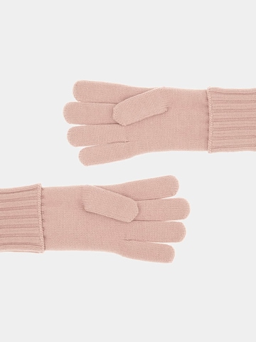 GUESS Full Finger Gloves in Pink