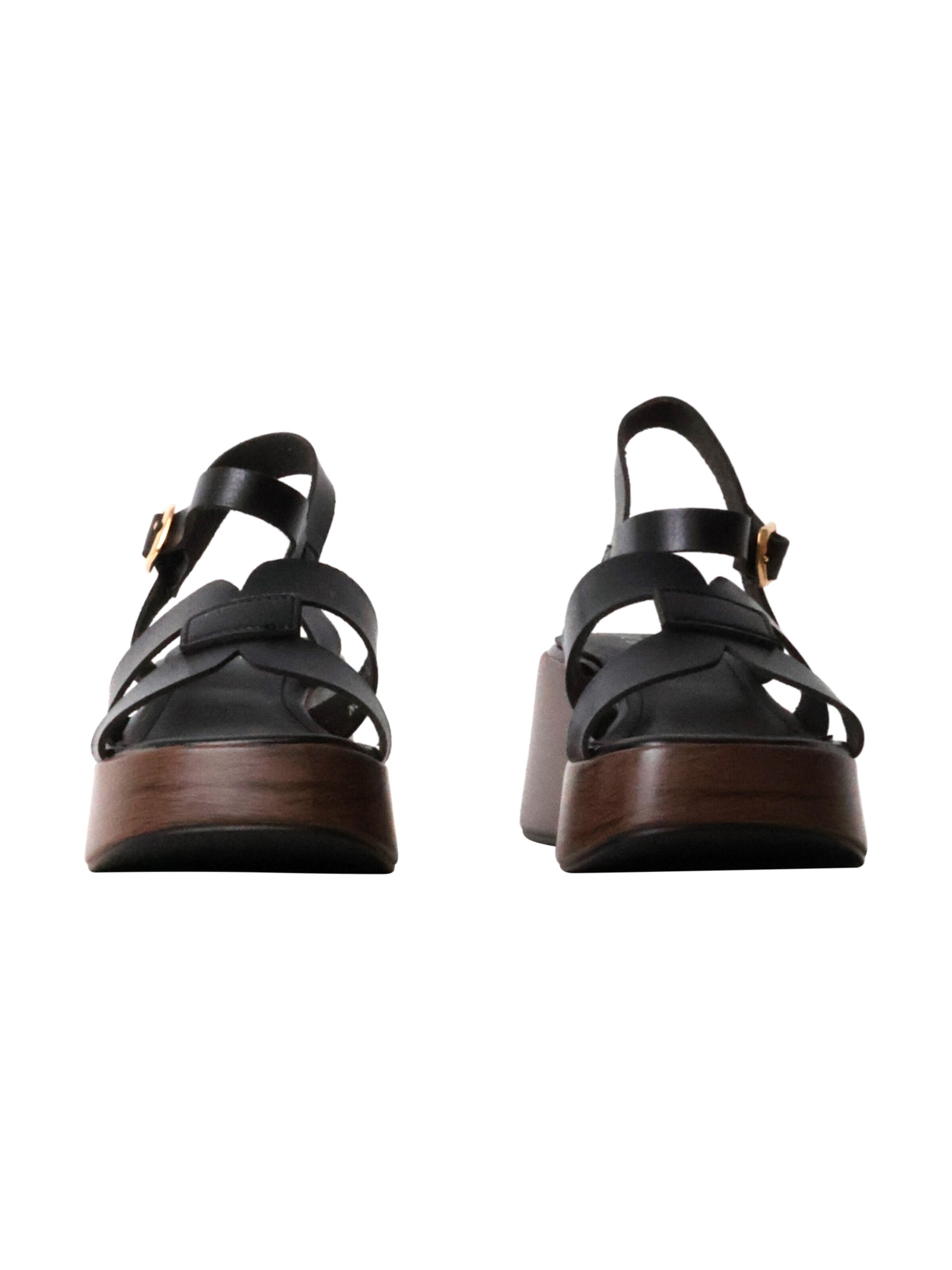 Sandalo 'Hohe Riemchensandalen von R and BE' di Super Mode in nero