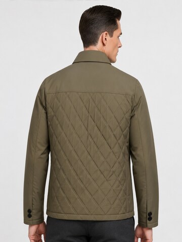 ALLTHEMEN Winter Jacket 'Rautenstich' in Green