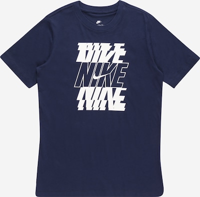Marškinėliai iš Nike Sportswear, spalva – tamsiai mėlyna / balta, Prekių apžvalga