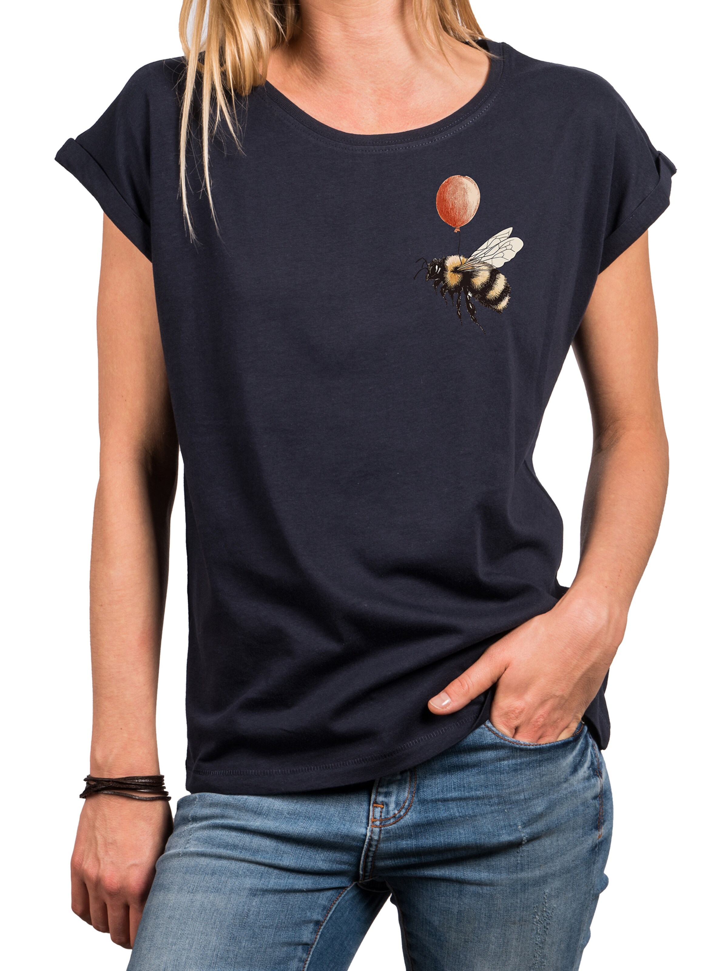 MAKAYA Shirt 'Flughilfe' in Blue